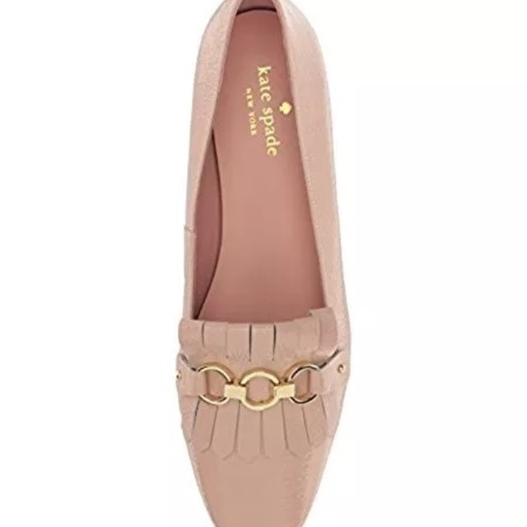 Kate Spade Karen Tuxedo Leather  Loafer Blush 7.5 - Picture 3 of 8